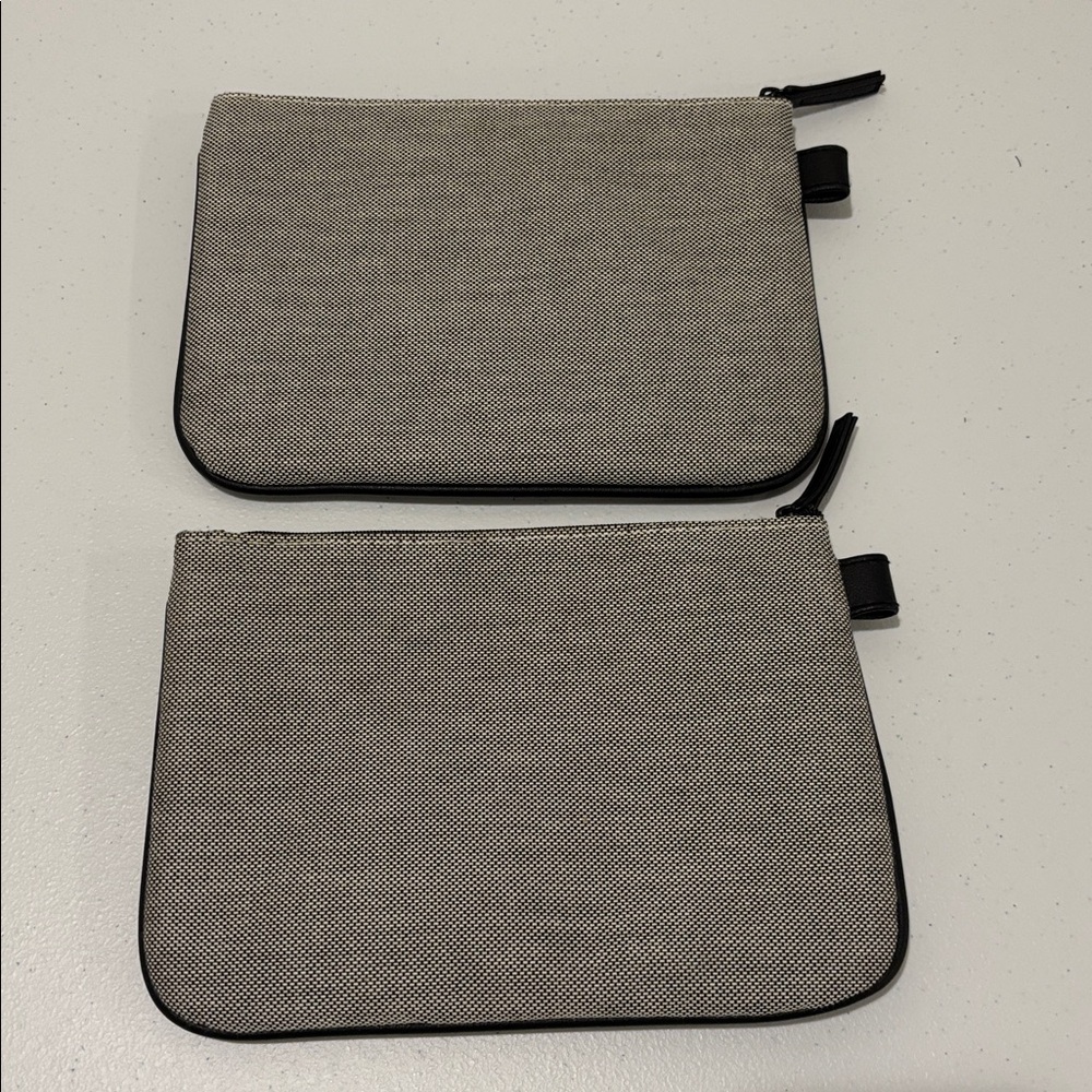 Acqua Di Parma Black and Gray Toiletry Bag with Minimalist top zipper SET OF TWO - Picture 3 of 14